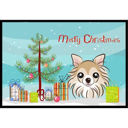 Carolines Treasures Christmas Tree and Chihuahua Indoor or Outdoor Mat- 24 x 36 BB1623JMAT